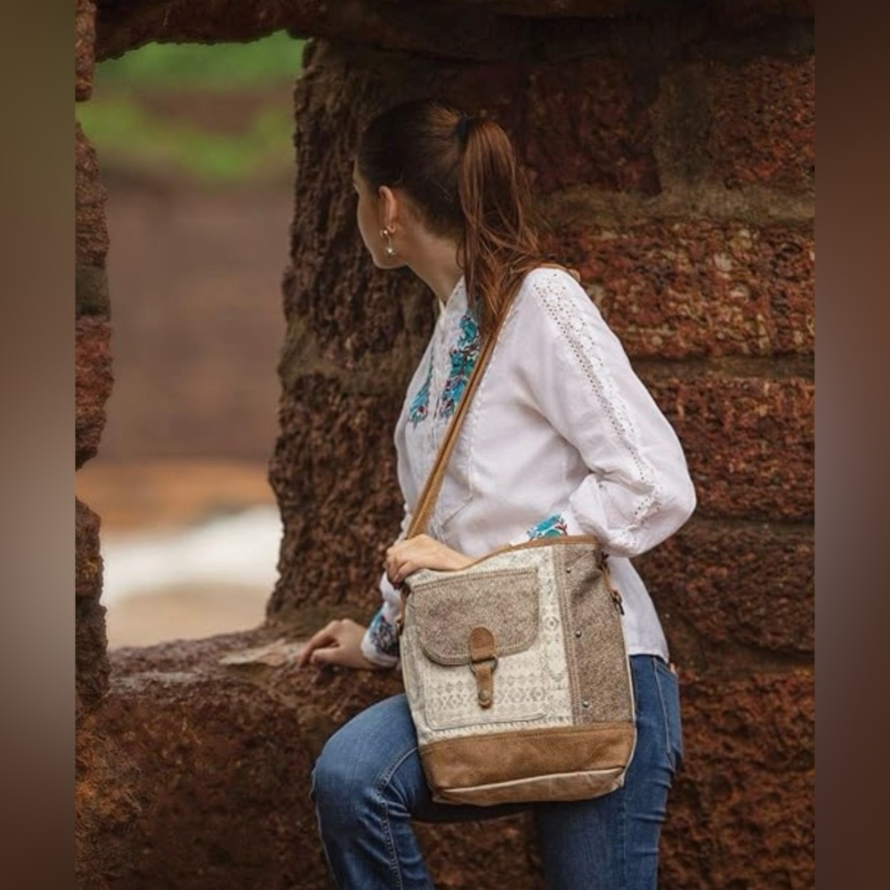 MYRA BAG Cowhide Leather Shoulder Bag - Picture 2 of 14